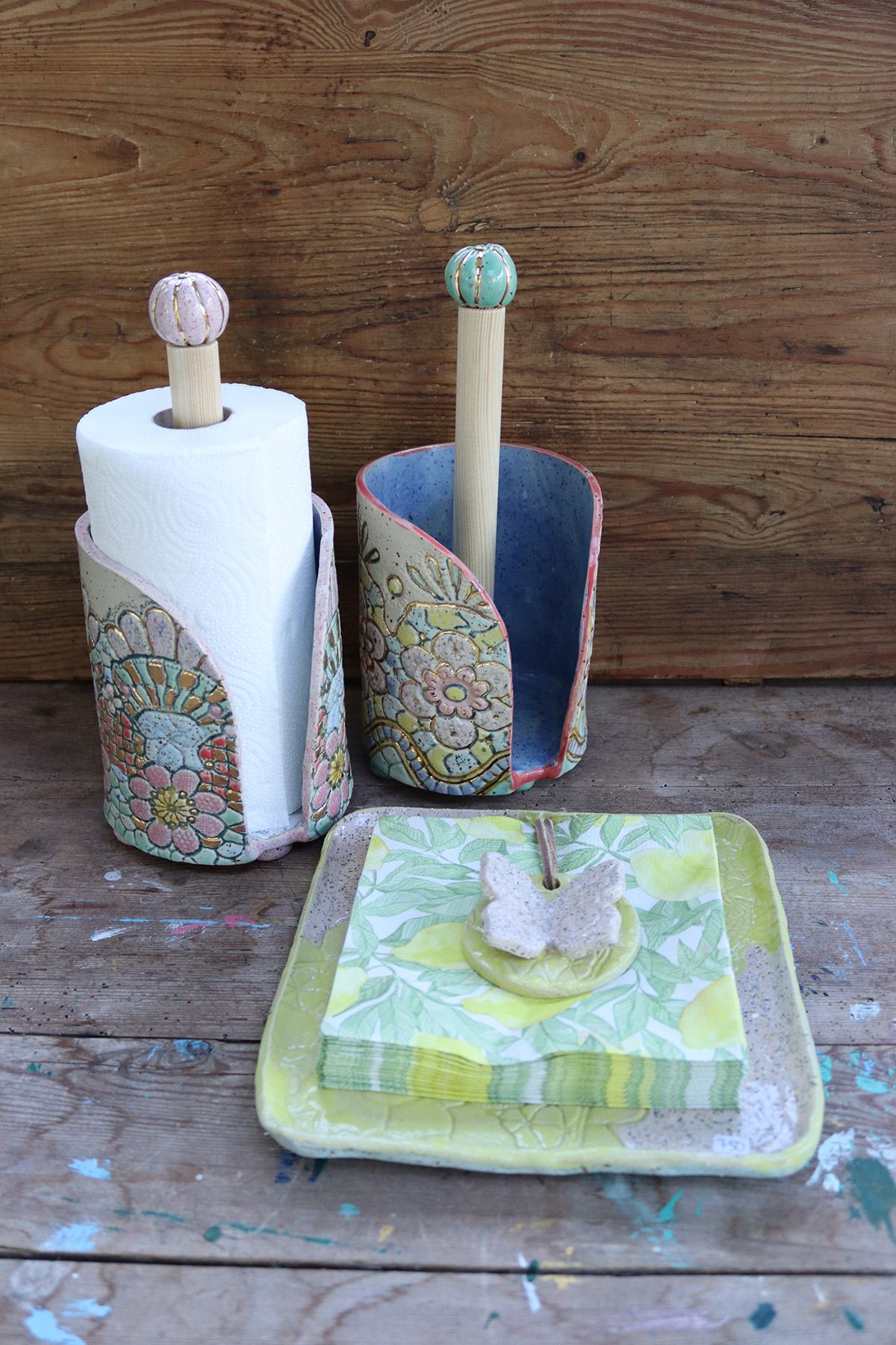 Køkkenrulleholder/ Servietholder