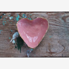 Hjerteskl keramik unika smykker 