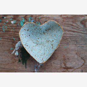 Hjerteskl keramik unika smykker 