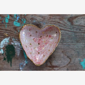 Hjerteskål keramik unika smykker 