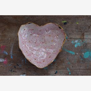 Hjerteskl keramik unika smykker 