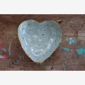 Hjerteskl keramik unika smykker 