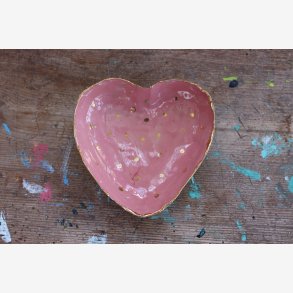 Hjerteskl keramik unika smykker 