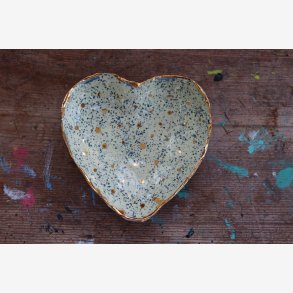 Hjerteskl keramik unika smykker 