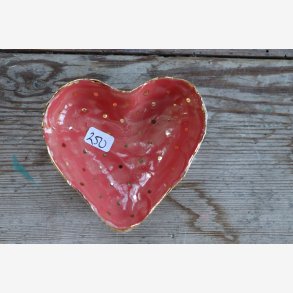 Hjerteskl keramik unika smykker 